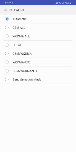 Samsung Band Selection Screen 2