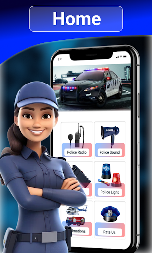 Android application Police Siren Sound & Lights screenshort