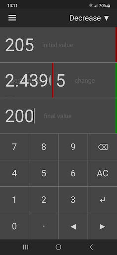 Screenshot of Percentage Calculator