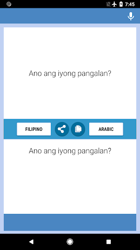 Android application Filipino-Arabic Translator screenshort