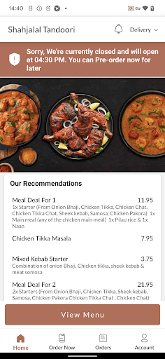 Shahjalal Tandoori Screen 2