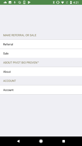 Pivot Bio Rep App Screen 3