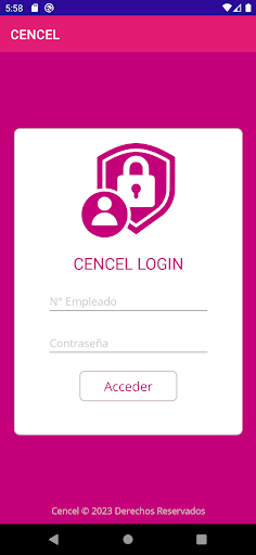 Android application CENAuth screenshort