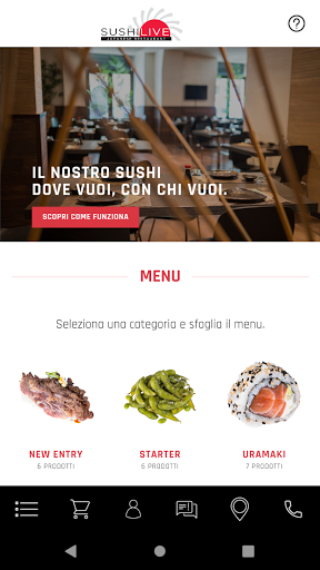 Android application Sushilive screenshort