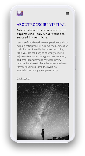 Android application ROCSGIRL VIRTUAL screenshort