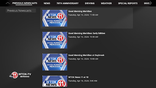 Screenshot of WTOK News