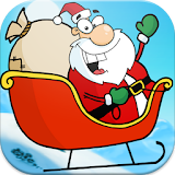 santa sleigh world icon
