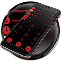 Dialer theme Flat Black Red