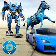 Zebra Robot Car Game: Car Transform Robot Games