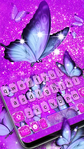 Download Purple Butterfly Keyboard Background APK Last Version - Matjarplay