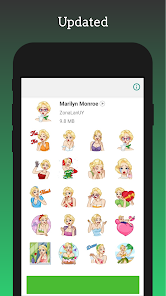 Screenshot 9 Stickers - Marilyn Monroe android