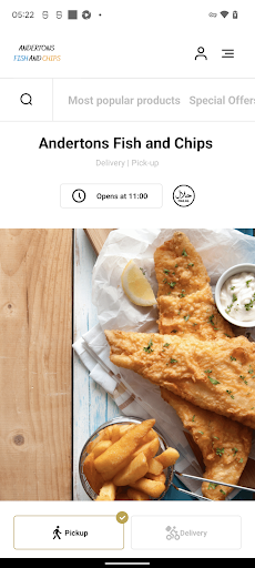 Android application Andertons Fish and Chips screenshort