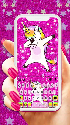 Android application Glitter Star Unicorn Keyboard screenshort