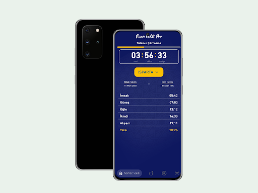 Android application Ezan Vakti Pro screenshort