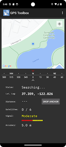 Android application GPS Toolbox screenshort