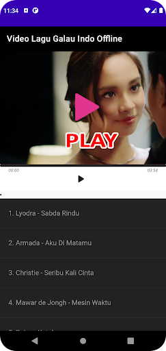 Android application Video lagu galau indo offline screenshort