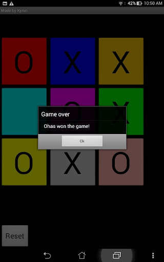 TicTacToe Screen 3