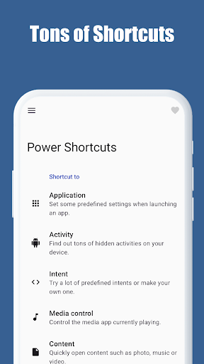 Android application Power Shortcuts screenshort