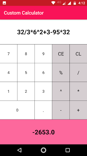 Custom Calculator Screen 2