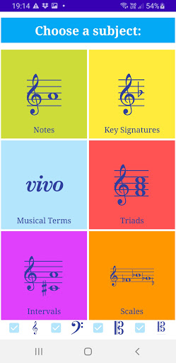 Android application Music Theory Quiz screenshort
