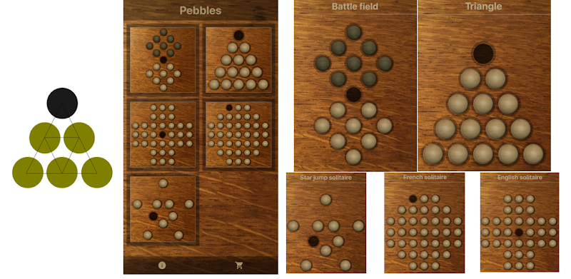 Pebbles:Brainvita senku - Uno 