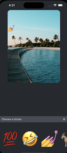 Android application StickerSmash screenshort