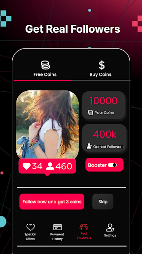 Android application Tikio Real Followers & Likes screenshort