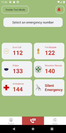 Android application DEC112 2.0 screenshort
