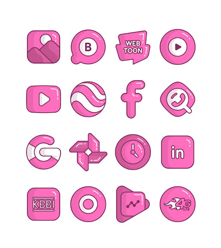 Screenshot of Pink Teddy - icon pack