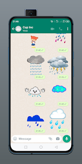 Raining Stickers WAStickerApps screenshot 6