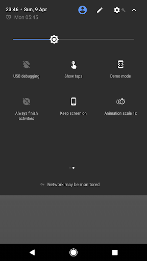 Dev QuickSettings Screen 2