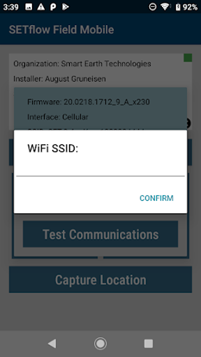 SETFlow Mfg. & Lab. Screen 2