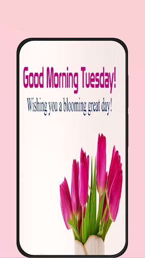 Android application tuesday morning greetings screenshort