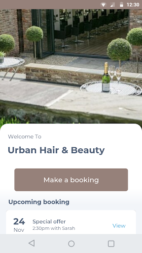 Android application Urban Hair & Beauty screenshort