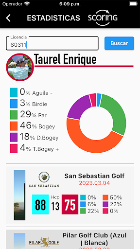 SCORING PRO GOLF Screen 3