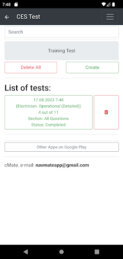 Android application Electrician Operational Detail screenshort