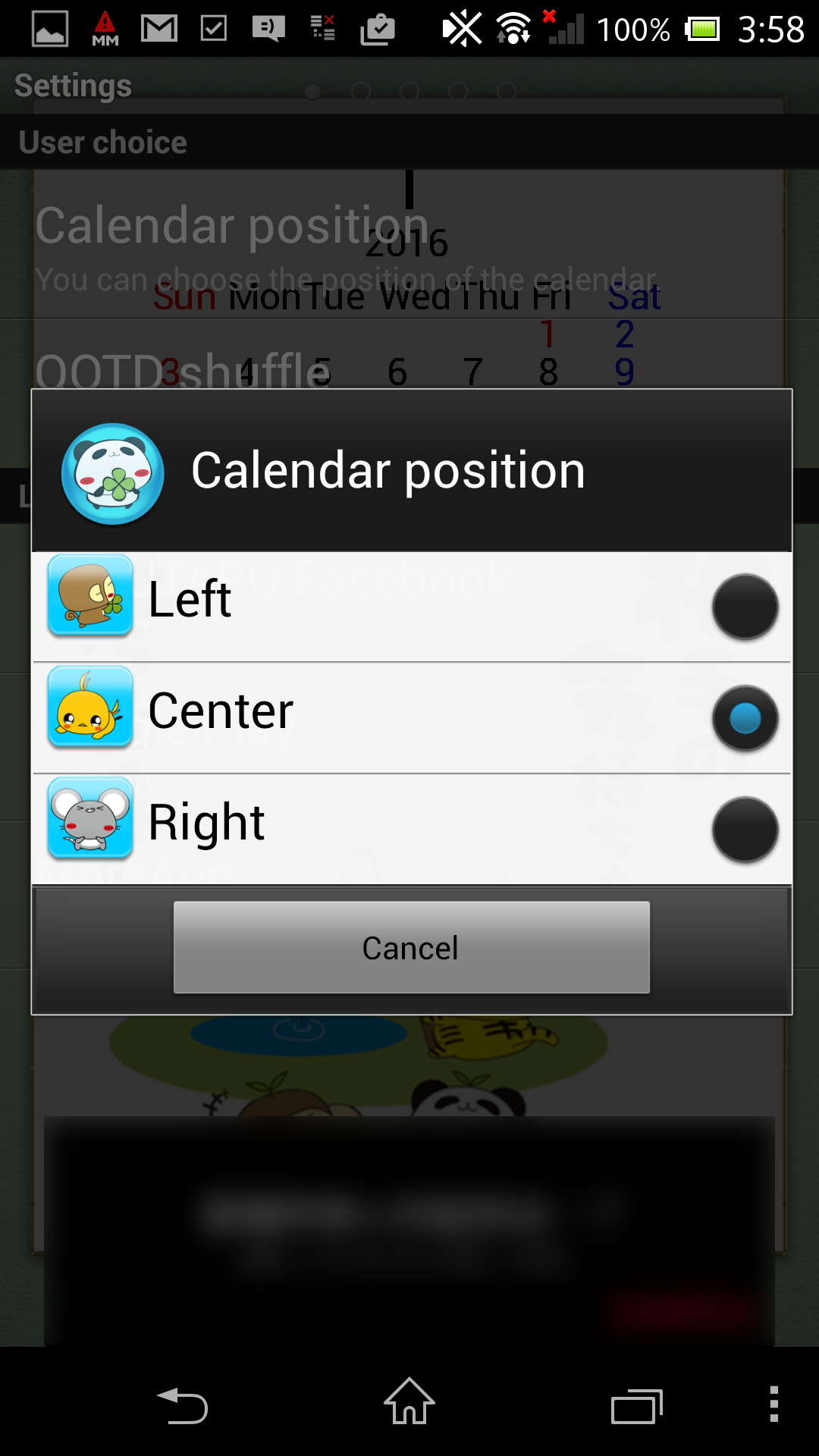Android application TAPUTAPU QOTD Livewallpaper screenshort
