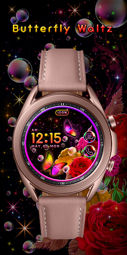 Android application Butterfly Waltz_Watchface screenshort