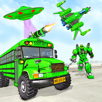 Drone Robot Bus Game: Bus Robot Game