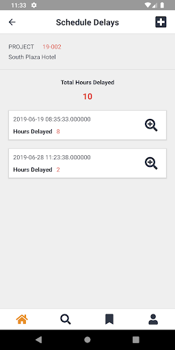 Time and Material Tracking by Screen 3