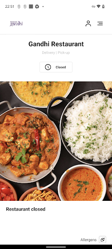 Android application Gandhi Restaurant screenshort