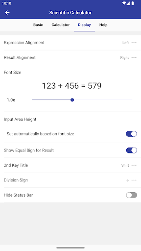 Screenshot of Scientific Calculator