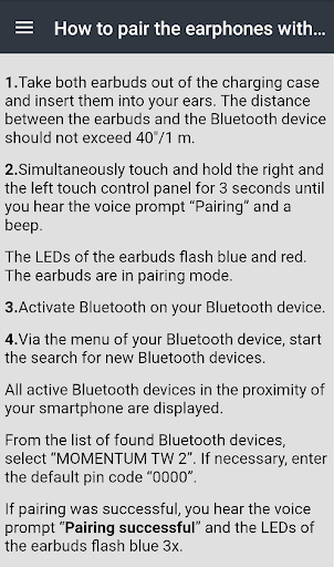 Sennheiser Momentum TW2 Guide Screen 2