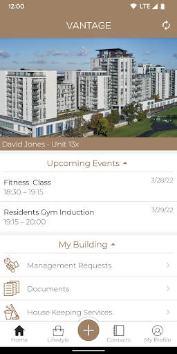 Vantage Residents App Screen 2