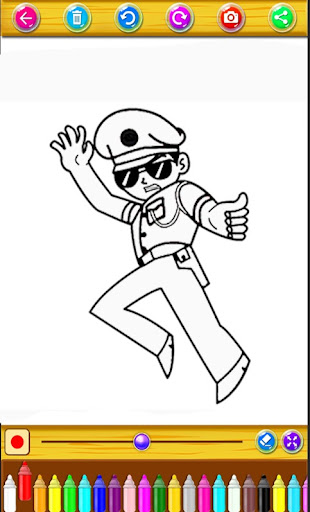 Coloring Little Singham