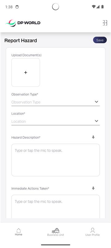 #4. Hazard Reporting Application (Android) โดย: DP World