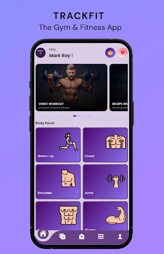 Android application TrackFit - Gym & Workouts screenshort