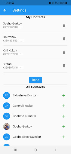 My Contacts Screen 3