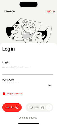 Android application Grokada screenshort