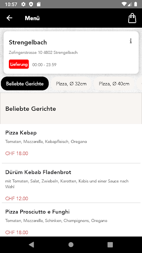 Pizza Mia Strengelbach Screen 2